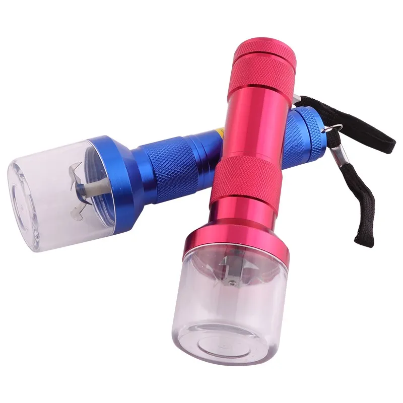 Electric Torch Pattern Aluminum Crusher Crank Leaf Smoking Grinder Spice Muller Machine