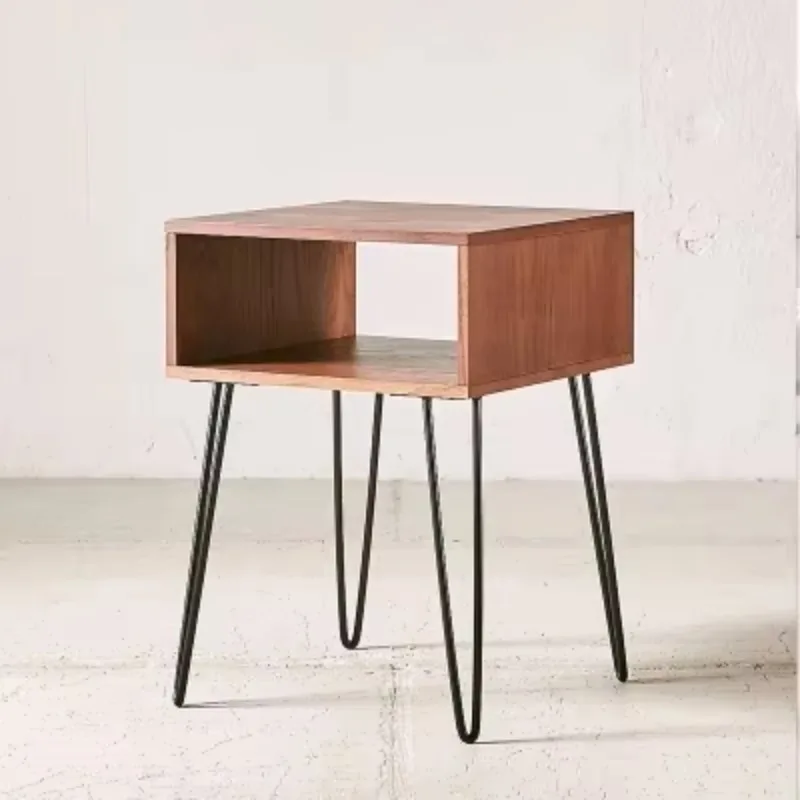 Solid Wood Double-layer Sofa Side Coffee Table for Home Living Room 2025 New Small Round Corner