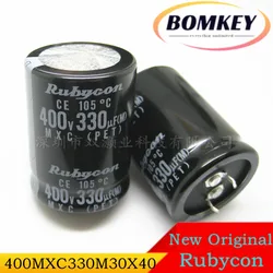 RUBYCON-condensadores electrolíticos de aluminio, 400MXC330MEFCSN30X40 400MXC330M30X40, 400V, 330UF, 30X40, Original, nuevo