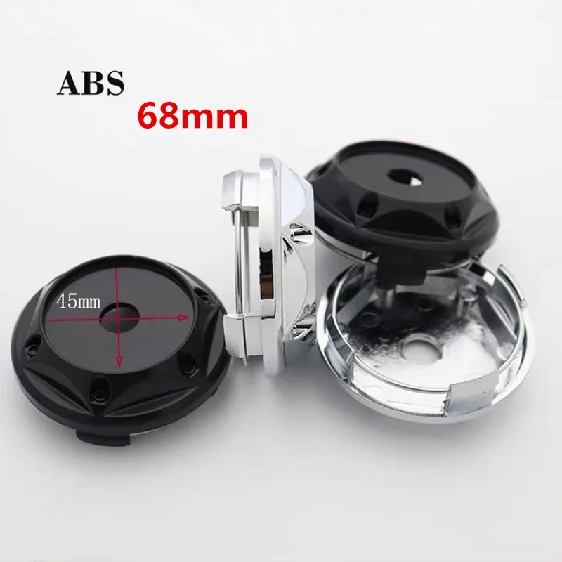 68mm ABS carbon fiber non patterned car wheel hub cover,wheel hub modification,creative decoration,wheel hub cover,dust cover