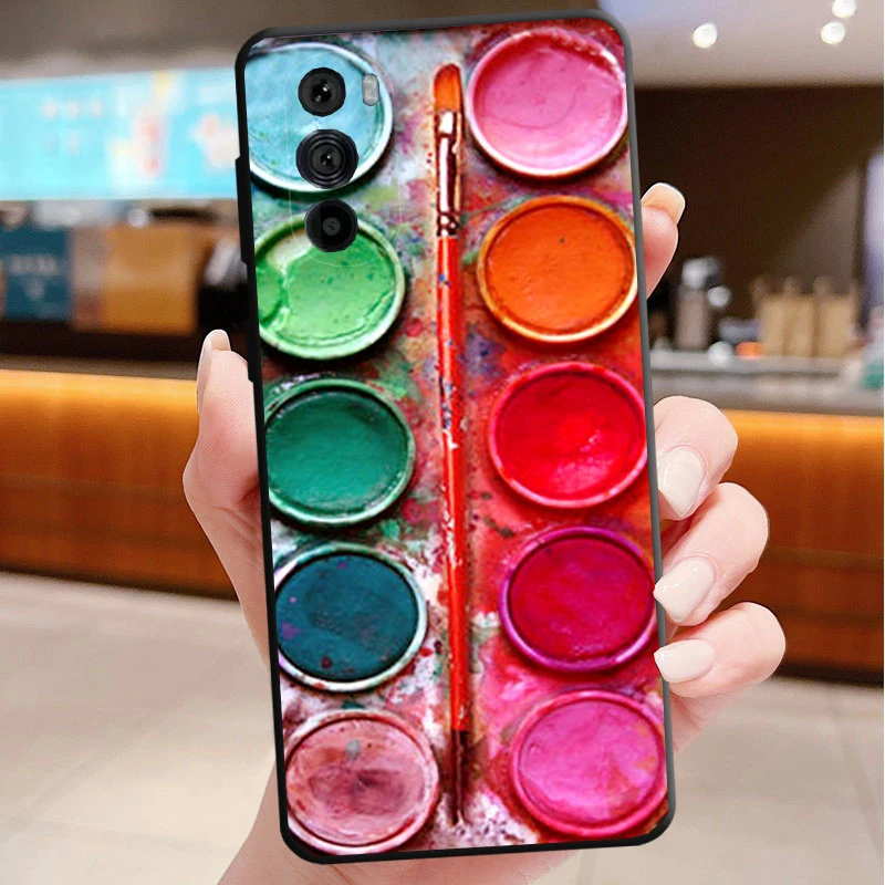 

Phone Case For Motorola Edge 50 40 Pro 60 50 40 30 Ultra Neo Fusion Moto G85 G72 G53 G54 G84 G13 G32 Paint Palette Box