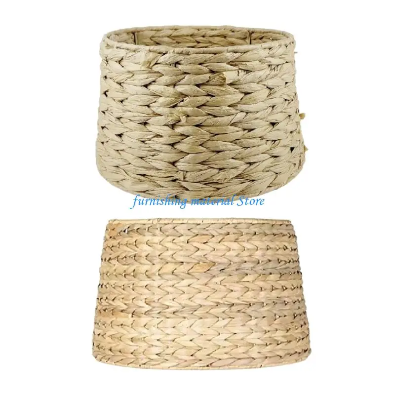 

Y5GD Elegant Drum Lamps Cover E27 Weave Lampshades Wall Light Shade Decorative Lighting Accessories Enduring