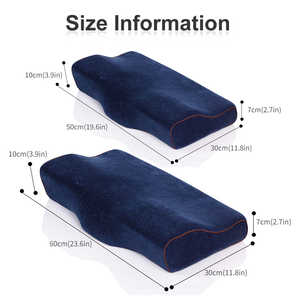 Orthopedic Neck Sleeping Pillows Slow Rebound Soft Memory Foam Pillow Cervical Traction Cushion Comfort Best Protection Relax