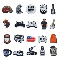 20pcs/set Country Singer Luke Gombs cartoon Series ​for Shoe Charms Accessories for Classic Clog Shoe Decoration Kids Gifts
