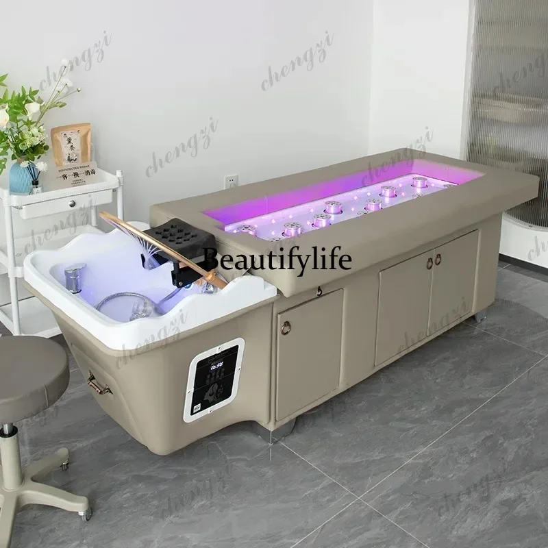 K153   Comfort Home Shampoo Chair Beauty Spa Massage Equipment Shampoo Chai Ear Picking PU Leather Furniture