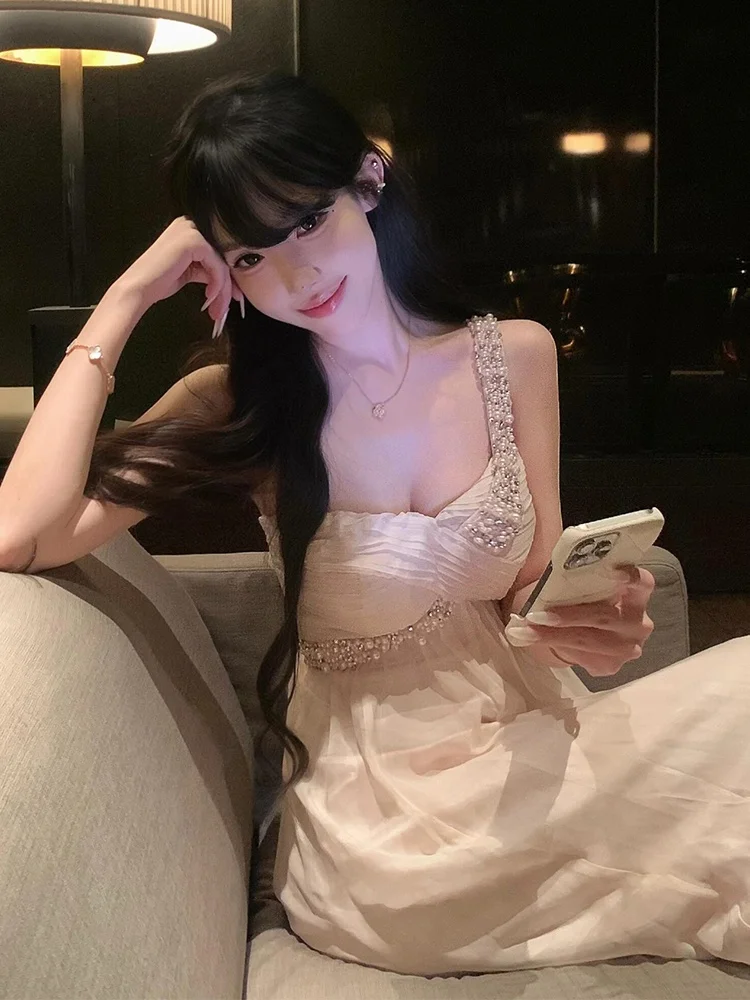 Ele Diamond Embellied Off-oulder Verjaardag Dr Dames Svel-jurk met hoge taille en A-lijn rok