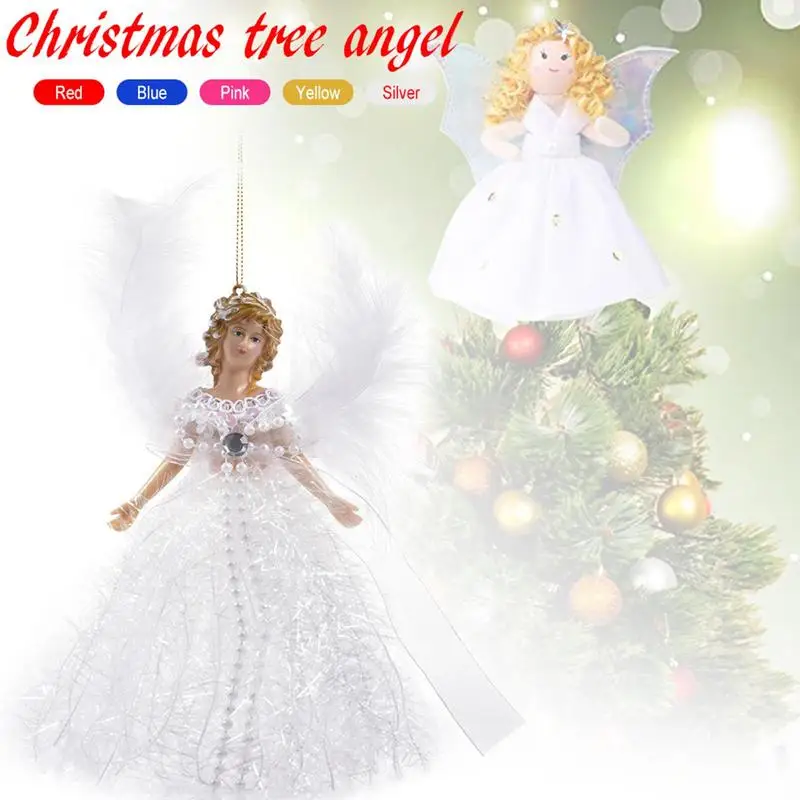 Christmas Angel Pendant  Angel Doll Christmas decor Christmas Tree Angel Topper With Wings Handmade Holiday Angel Pendant Gifts