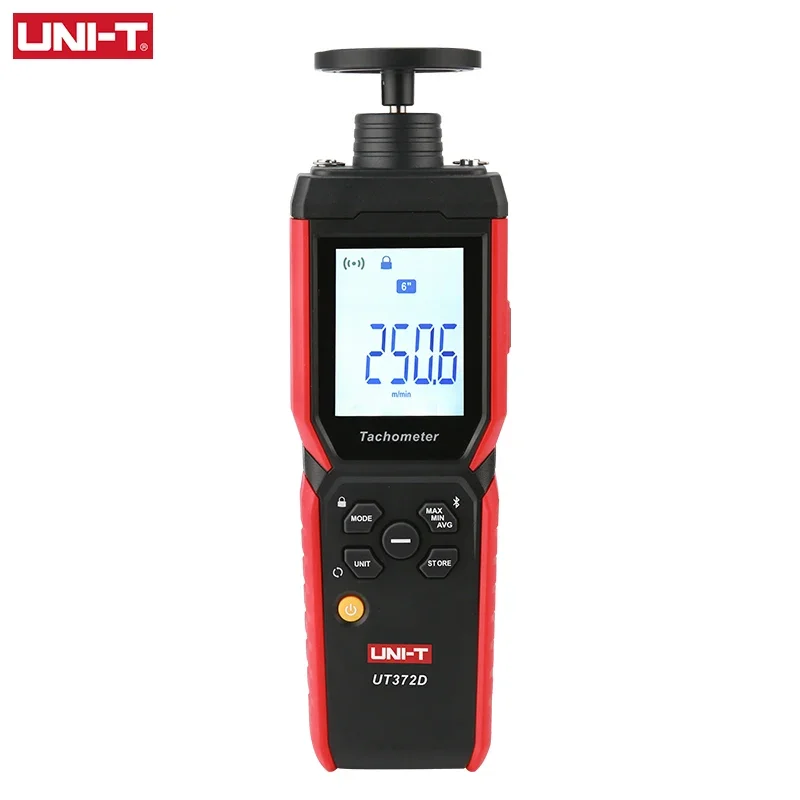 UNI-T Speed Tachometer UT372D 2-in-1 Laser Tachometer Contact And Non-contact Tacometro Digital RPM Meter Spin 1 to 19999 RPM