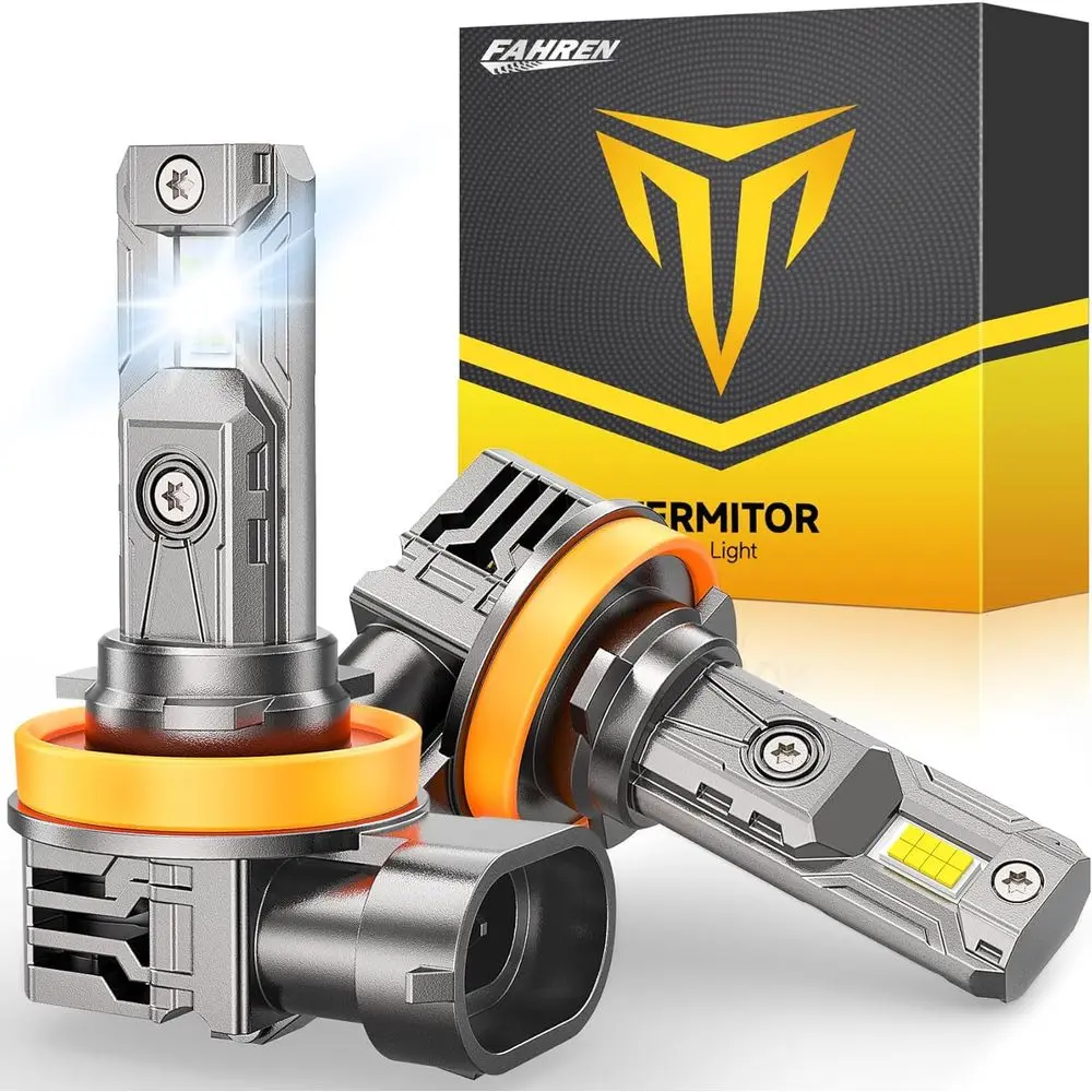 

Усовершенствованная лампа H11, 45000 лм, на 900% ярче, 6500K белый свет, компактный размер, Plug & Play, адаптер не нужен, без полярности, Canbus