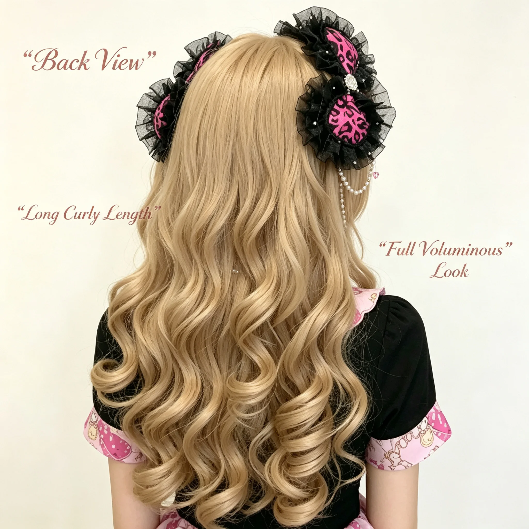 Wig rambut panjang keriting pi - Women'S Y2K Accessories ulasan dan harga