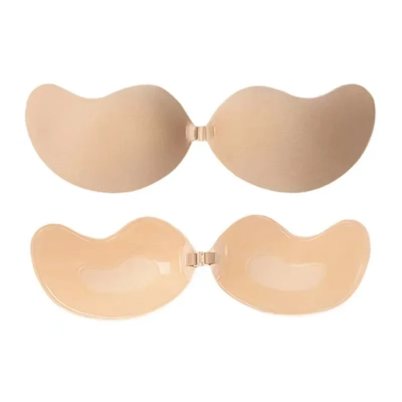 Unsichtbarer trägerloser Klebe-BH, Brusttape, Push-up-BHs, Damenunterwäsche, nahtlose Silikon-Nippelabdeckungen, Bralette, Pasties – Detail 1