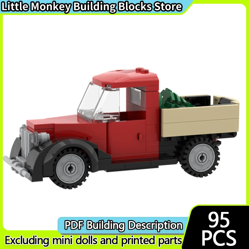 

Конструктор «Городской автомобиль» (MOC), грузовик-транспортер для новогодней елки, модульная технология, детские праздничные подарки, игрушки для сборки, набор