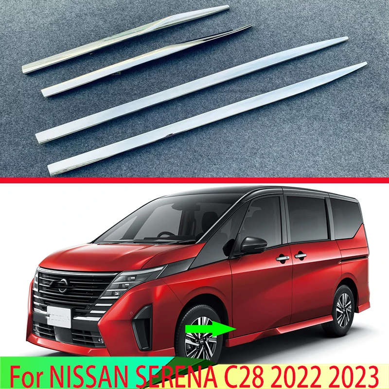 

Автомобильные аксессуары для NISSAN Серена C28 2022 2023, хромированный корпус из АБС-пластика, Боковая Отделка двери