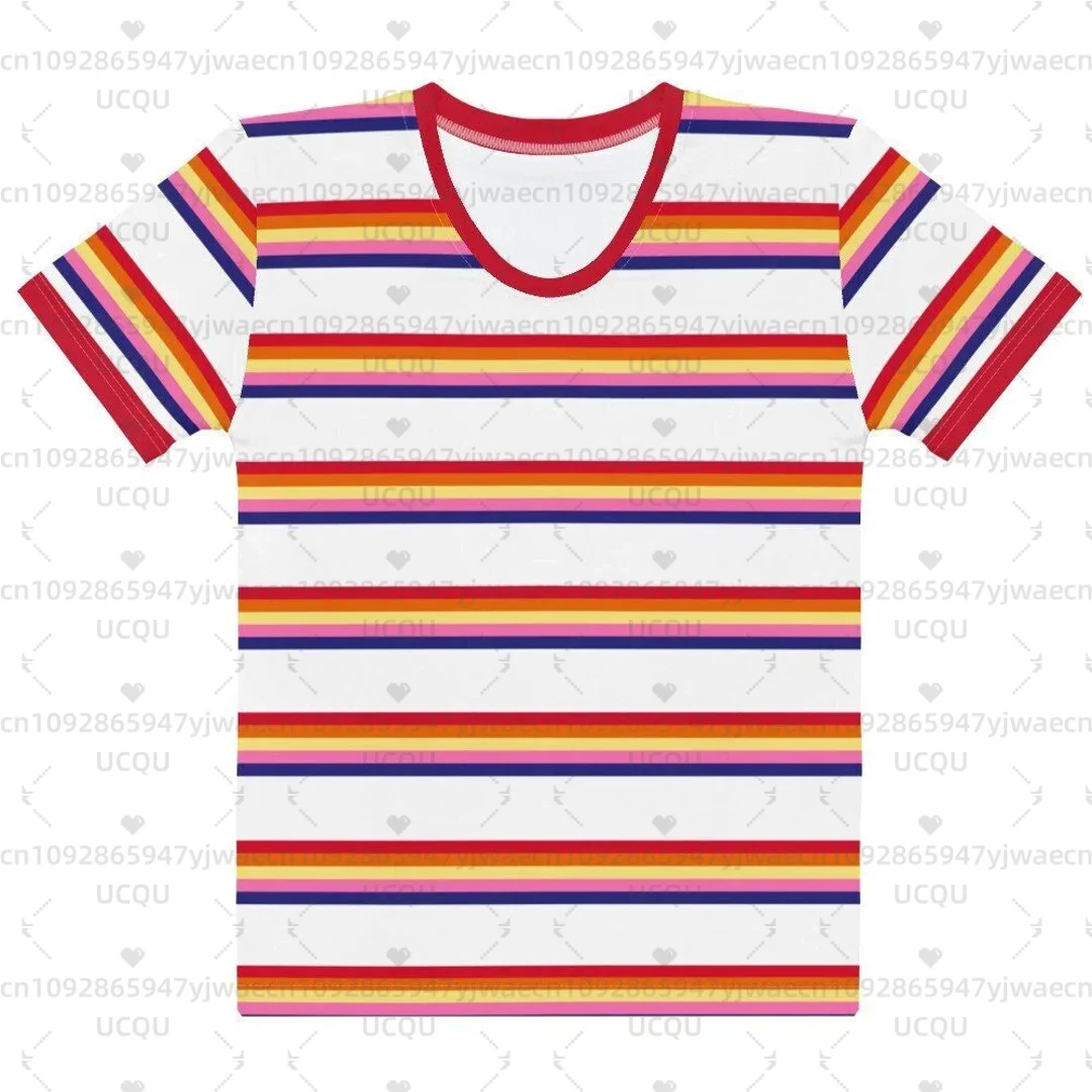 Men's Women's Max Mayfield Striped Cosplay Costume Outfit Casual Shirt Top TV Character Inspired Fan Wear T-shirt