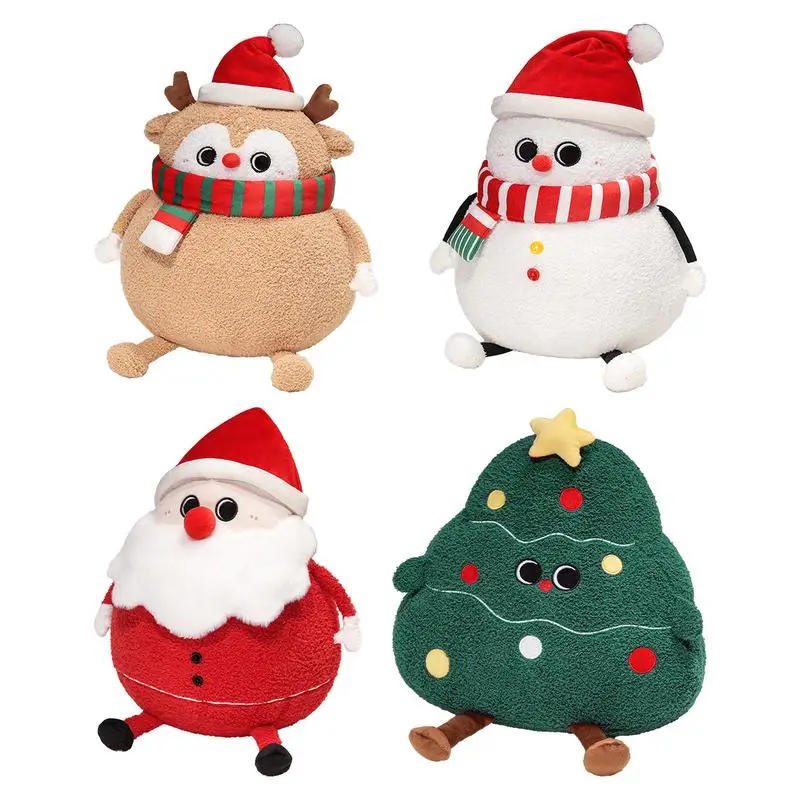 Christmas Stuffed Animals Soft Decorative Christmas Dolls Pillows Christmas Themed Throw Pillow Soft Christmas Decoration Doll