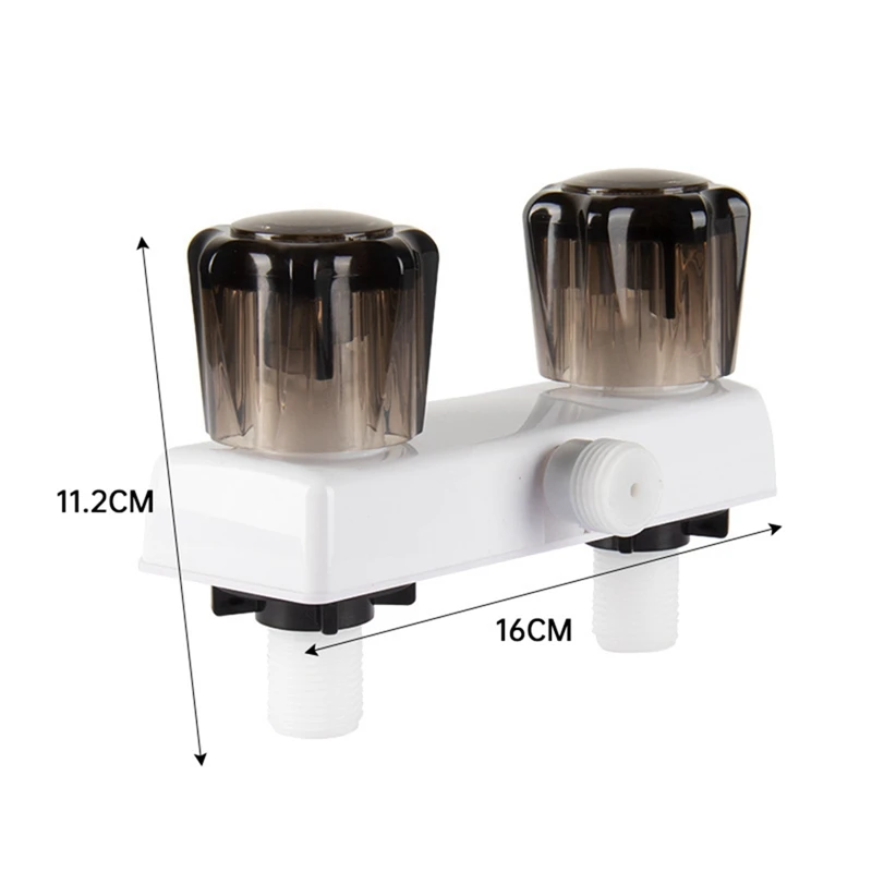 ABRU-RV Shower Faucet Valve Diverter With Dual Knob For Travel Trailer,For Handheld Shower Hose