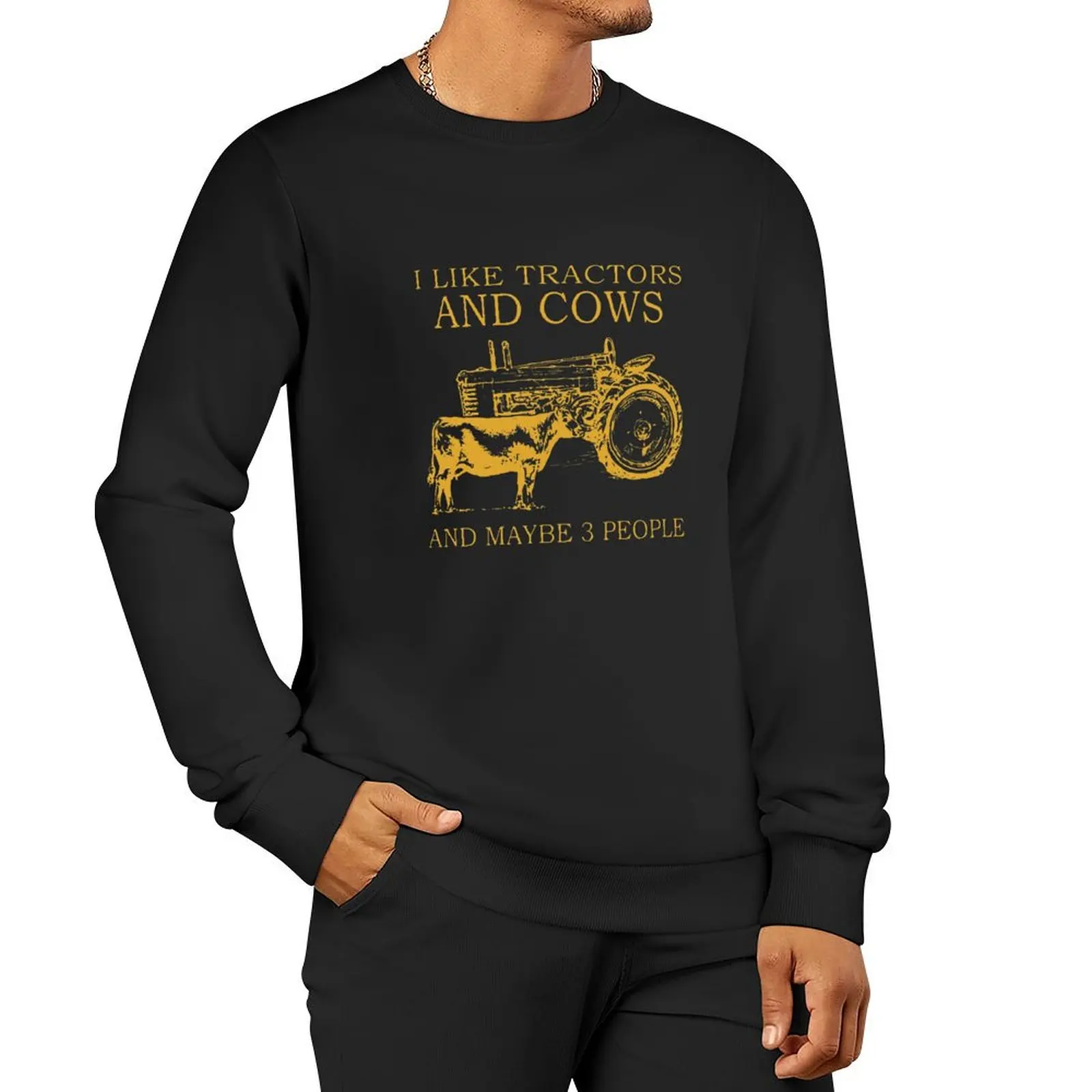 

I LIKE TRACTORS AND COWS AND MAYBE 3 PEOPLE Pullover Hoodie korean autumn clothes men wear sweatshirt male