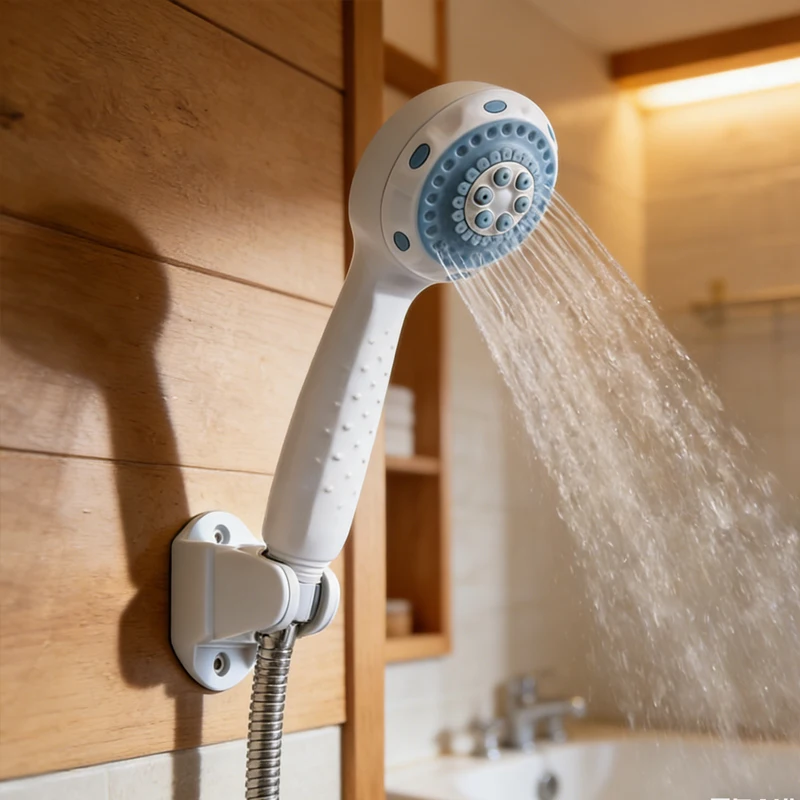 

Large Water Output Handheld Showerhead Accessories White Minimalist Showerhead Bathroom Household Pressurized Showerhead Sets