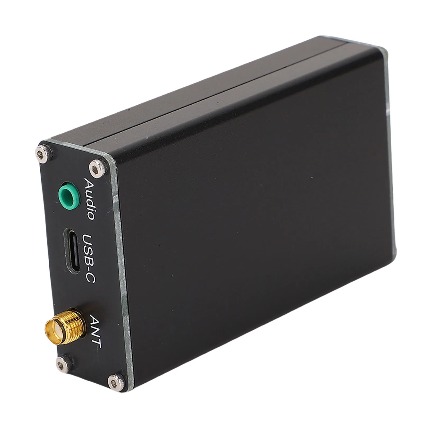 FM-uitzendstation Behuizing van aluminiumlegering LCD digitaal display 76-108MHz 2KM FM-zender met kabel voor audiosignaalapparaat