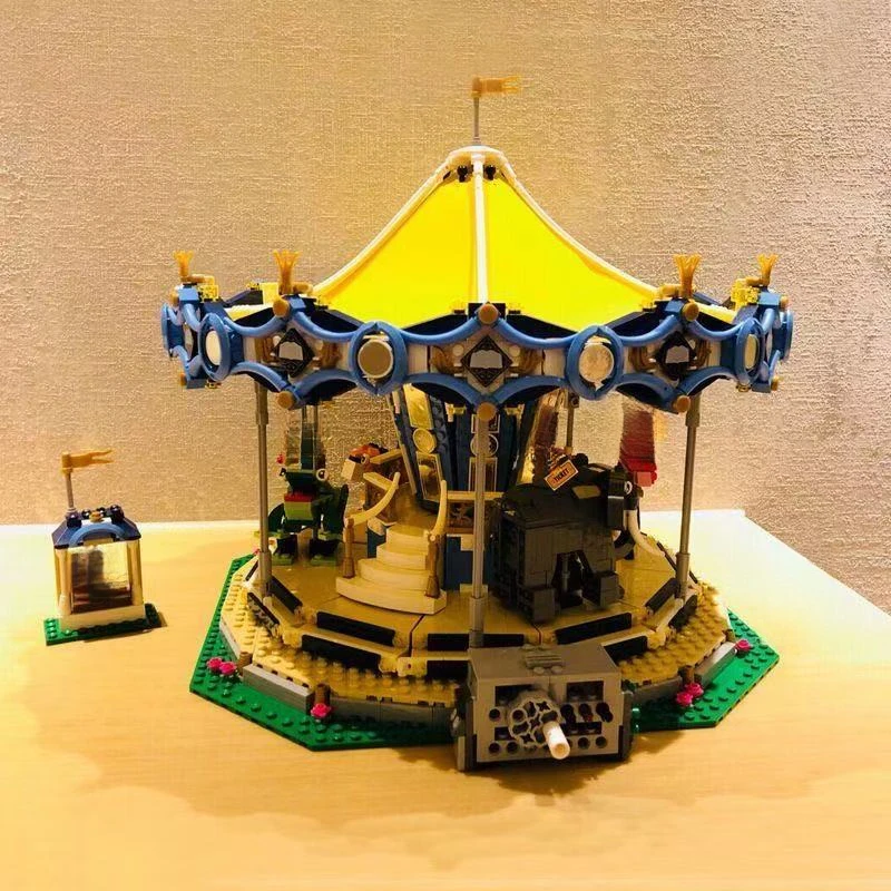 2705 Stück Kinderspielplatz großes Karussell Bausteinmodell Puzzlespielzeug geeignet für Kindergeburtstag und Weihnachten