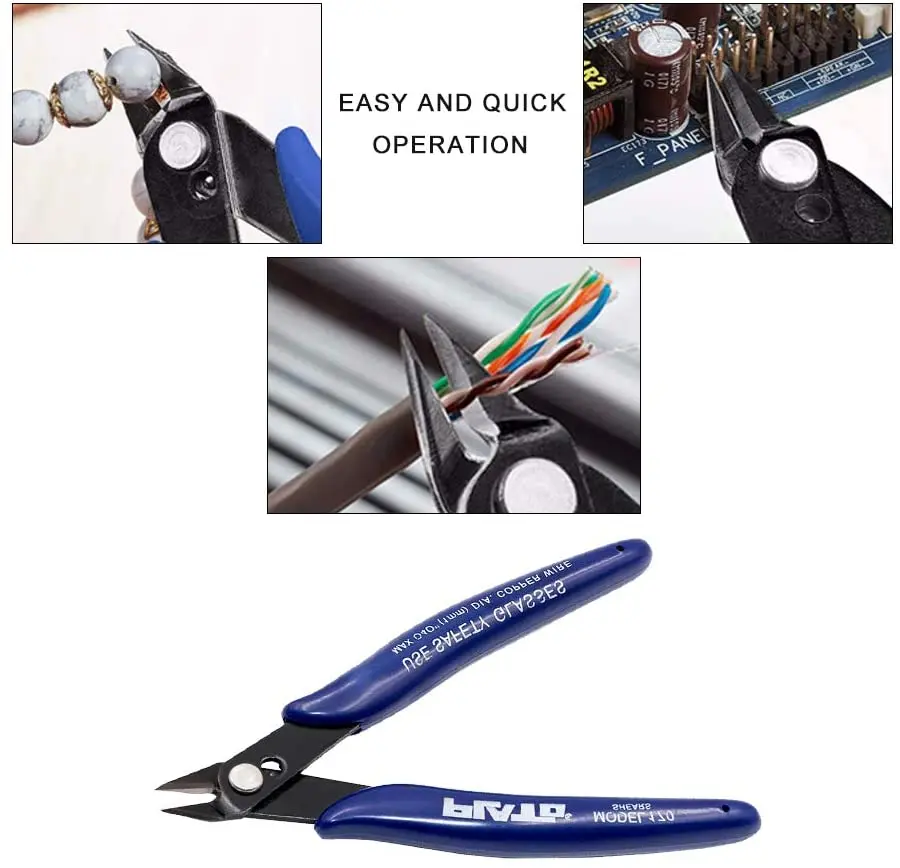 PLATO Model Pliers Wire Pliers Mini Flat Cutter Clean Cutting Machine Suitable for Model Electronic Circuit Board Crafts Radio