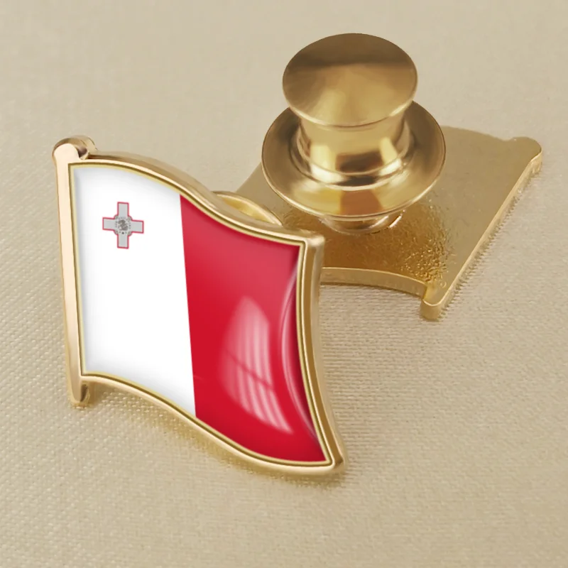 Malta National Flag Lapel Pins Country Badges