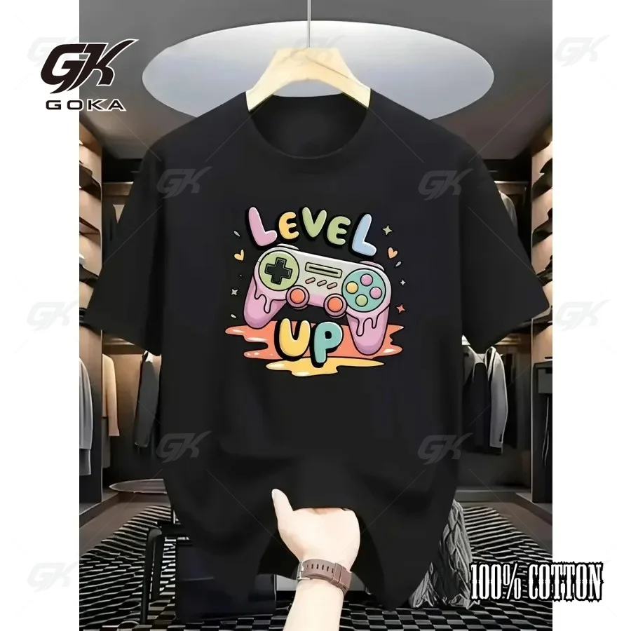 Pastel Level Up Gaming Controller T-Shirt, White Cute 