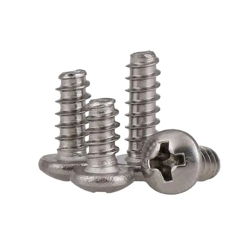 Stainless Steel PB Pan Head Philips Self Tapping Screw For Plastic SS304 M1 M1.2 M1.4 M1.7 M2 M2.3 M2.6 M3 M3.5 M4 M5 M6