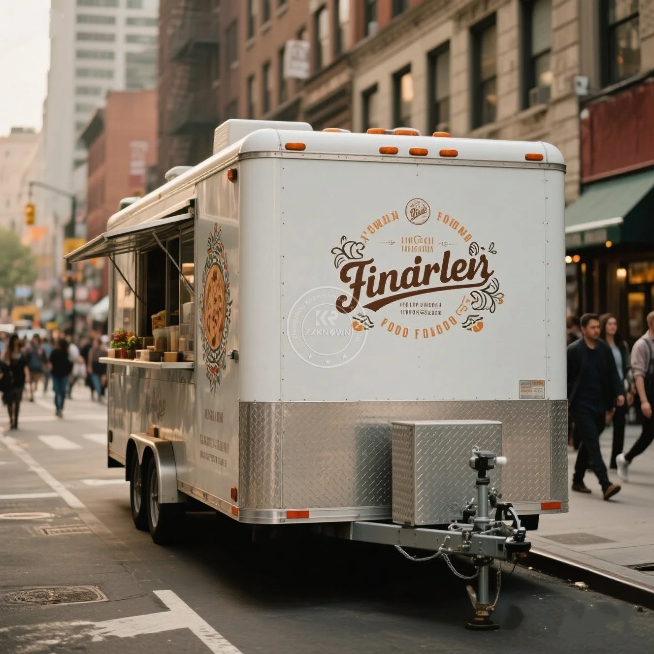 

13ft Custom Catering Fast Food Truck Street Restaurant Mobile Kitchen Exquisite Food Truck With Equipment Food Trailer