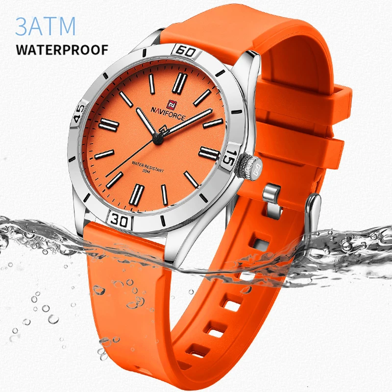 NAVIFORCE Trend Brand Creative Design Women\'s Quartz Watch Casual Simple Ladies Waterproof TPU Strap Wristwatch Relogio Feminino