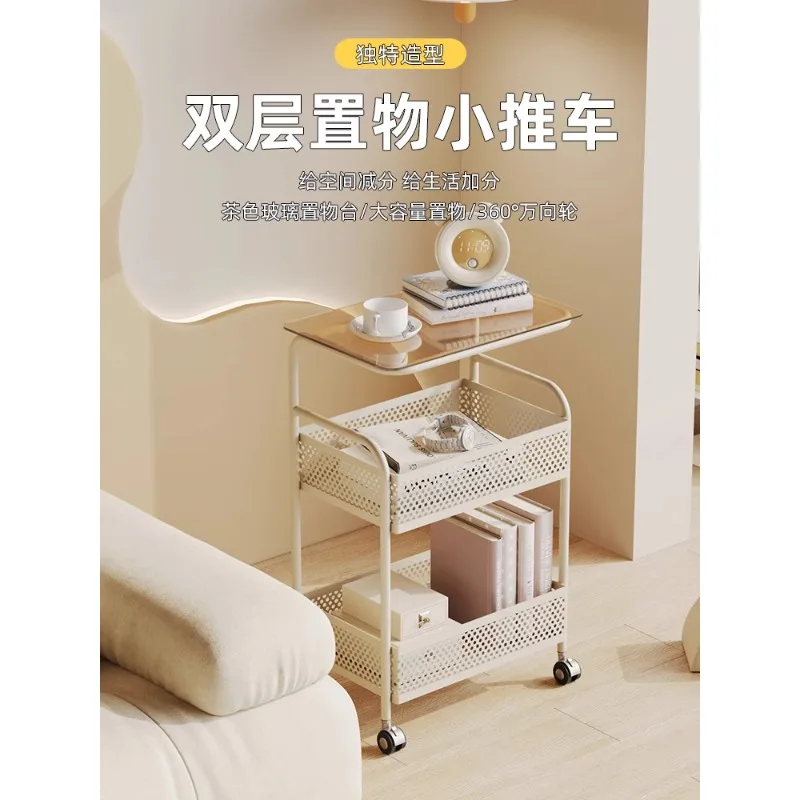 Bookshelf, living room side shelf, floor-to-ceiling bedside, sofa side storage, bedroom with wheelbarrow, beauty salon, nail sal