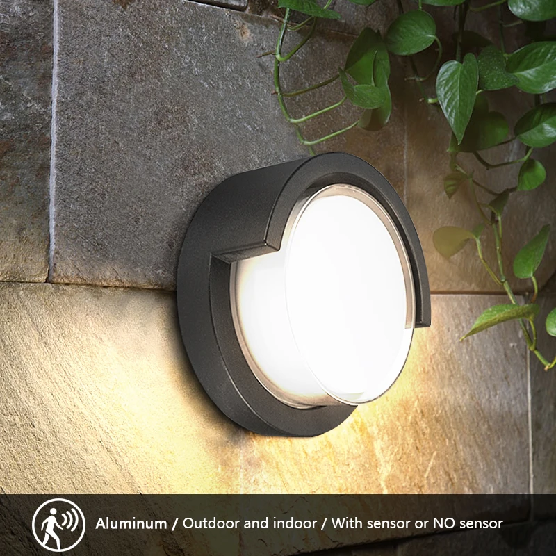 led outdoor wall lamp com motion sensor luz impermeavel jardim iluminacao 01