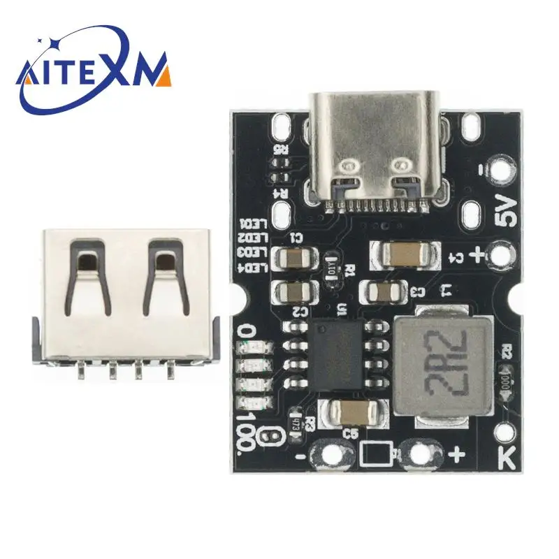 Type-C/Micro USB 5V 2A/1A Boost Converter Step-Up Power Module Lithium Battery Charging Protection Board Display For DIY Charger