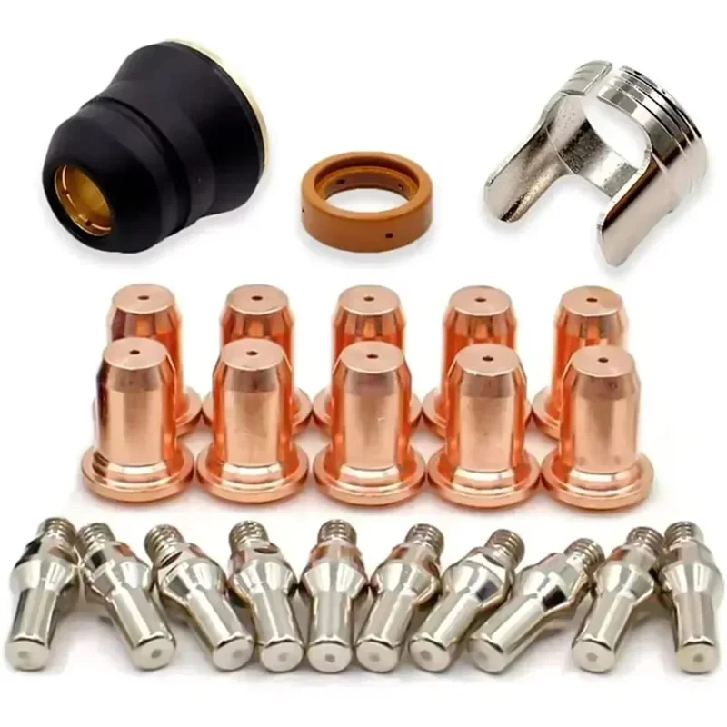 Exquisite-23Pcs PT-60 IPT-40 PT40 Plasma Cutting Torch Tip 1.0Mm 51313 Electrode 52582 Plasma Cutting Flashlight Plasma Cutting