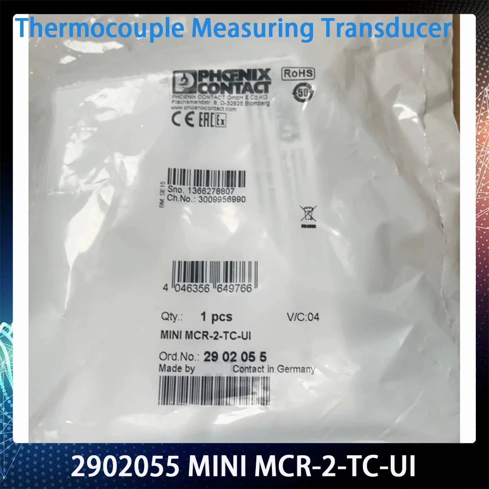 

2902055 MINI MCR-2-TC-UI Thermocouple Measuring Transducer For Phoenix Temperature transmitter