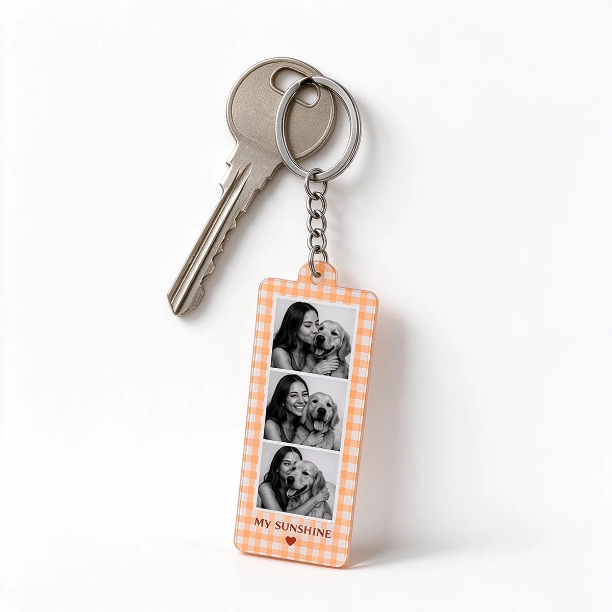 Personalized Photo Frame Keychain, Custom Gift