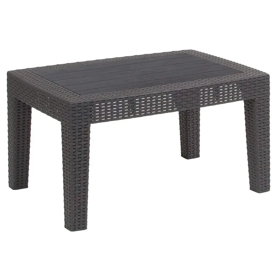 

Seneca Dark Gray Faux Rattan Coffee Table