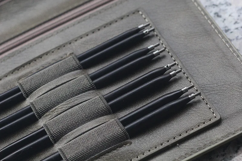 

Hand polished ebony ring needle, natural wood removal ring needle set