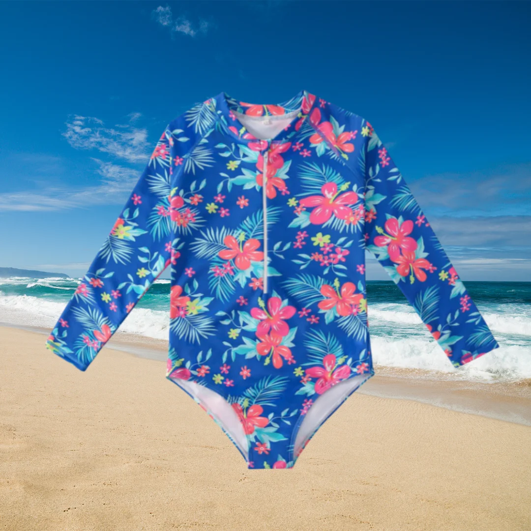 

Beach Girls Kids Swimsuit High Waist Princess Swimwear Child Kids Vacation Bikini Set Beachwear Piece Swimming Suit ﻿