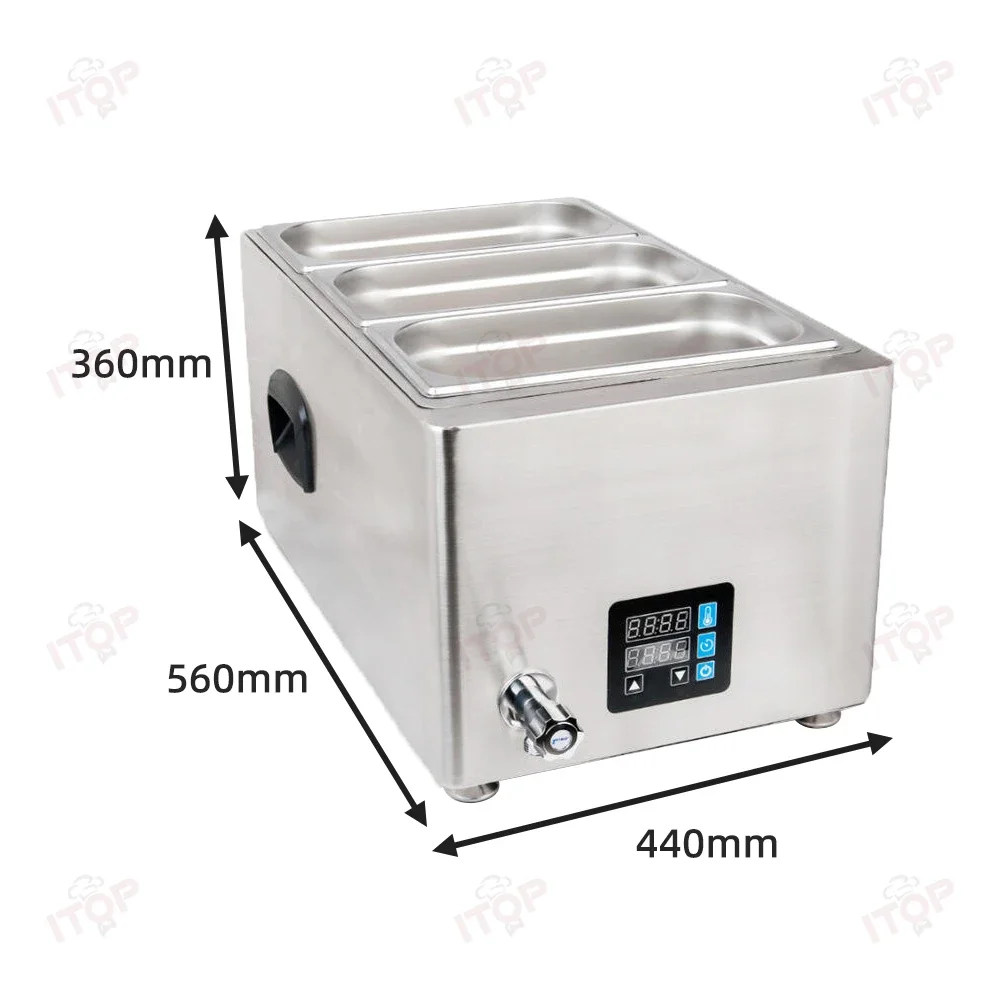 Коммерческая мультиварка Sous Vide на 13 л/20 л со стойками, термоциркуляторы 40–95 ℃   Таймер 0~99 часов
