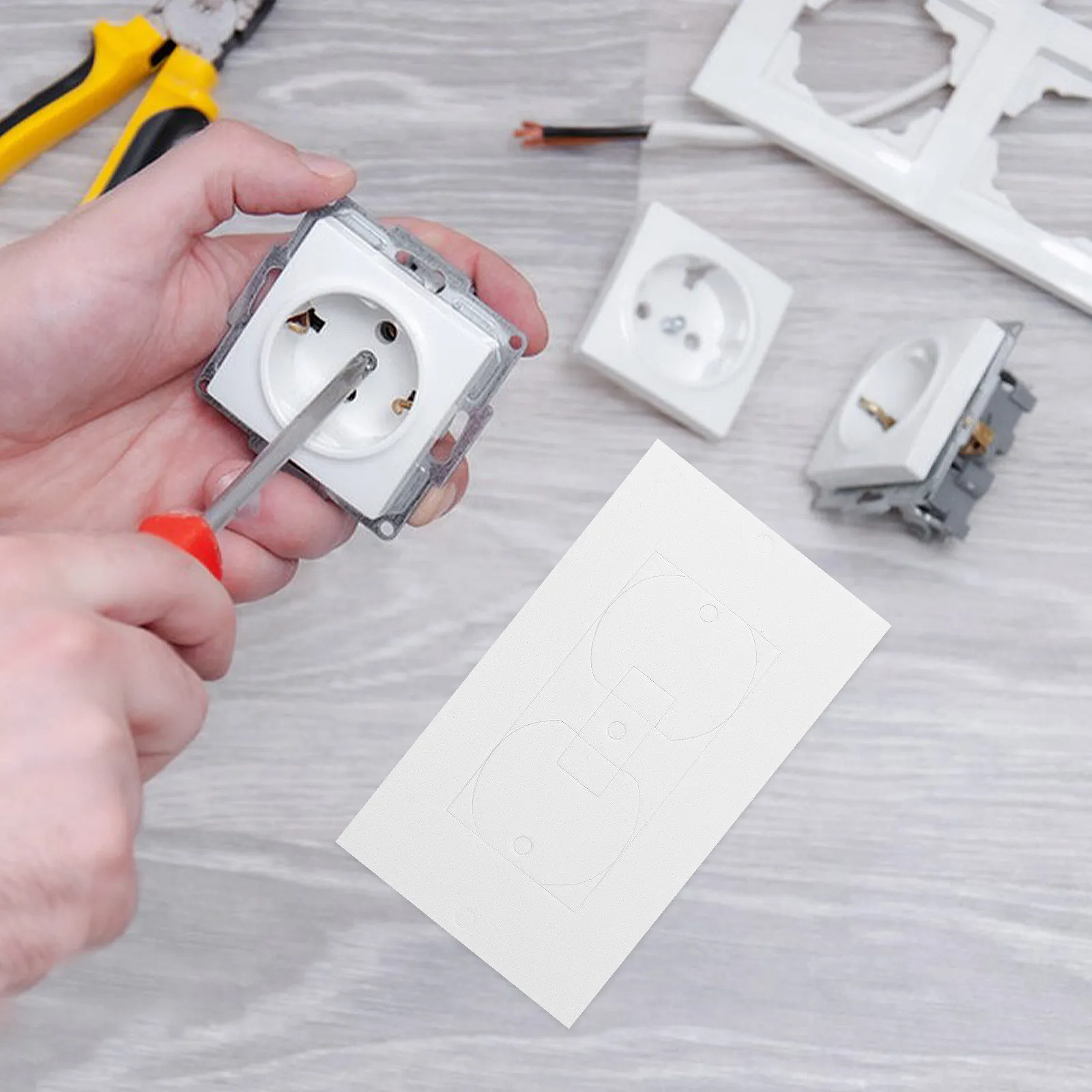 50Pcs Outlet Insulation Pads Replacement Wall Gasket Sealers Socket Covers Electrical Outlet Safety Insulation for Home Office