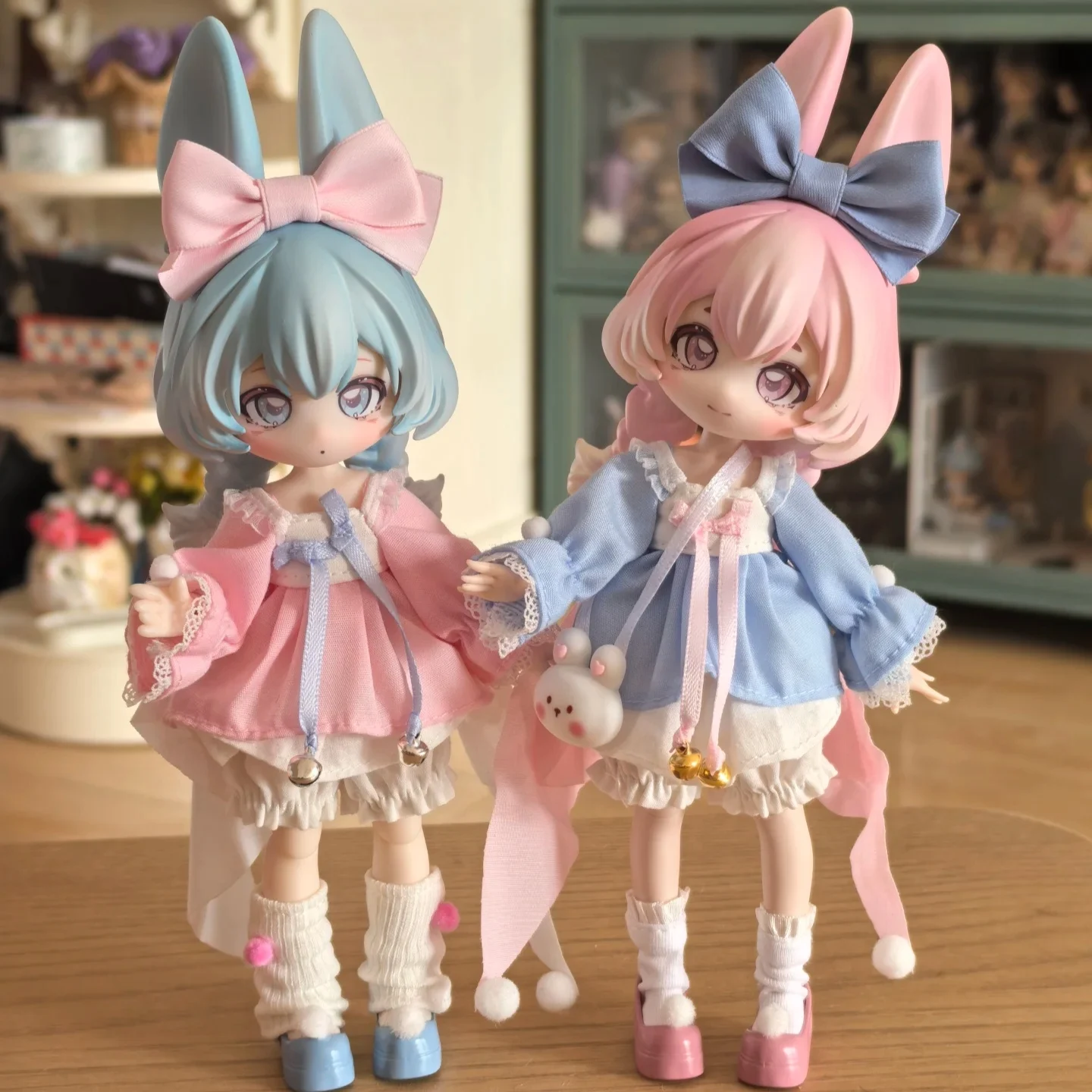 

Genuine Inedible Doll Jump Lunar Time Bunny Baby Series 1/12 Electronic Pet Bjd Blind Box Movable Doll Ornament Model Cartoon
