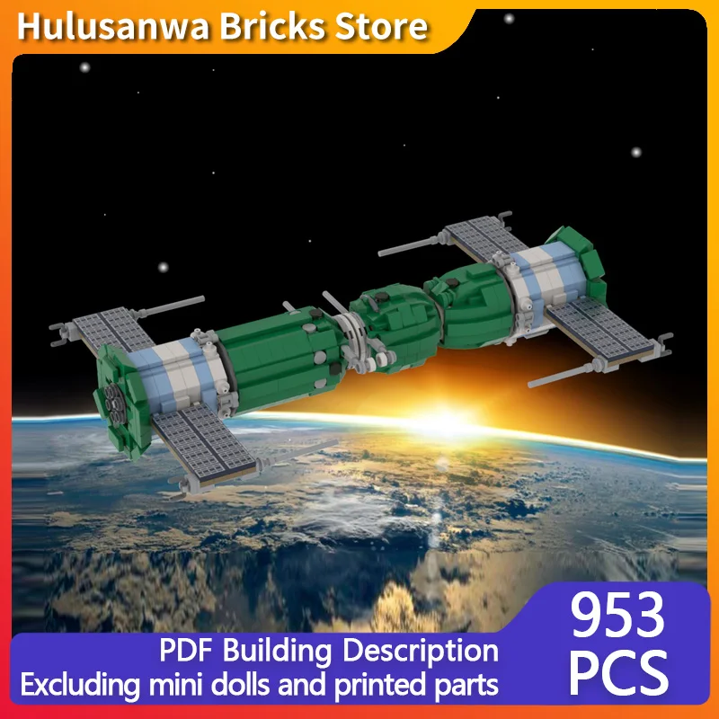 Modelo de Estación Espacial Militar Tripulada, Bloques de Construcción MOC, Equipo de Guerra, Tecnología Modular, Regalo Navideño, Juguete de Ensamblaje para Niños