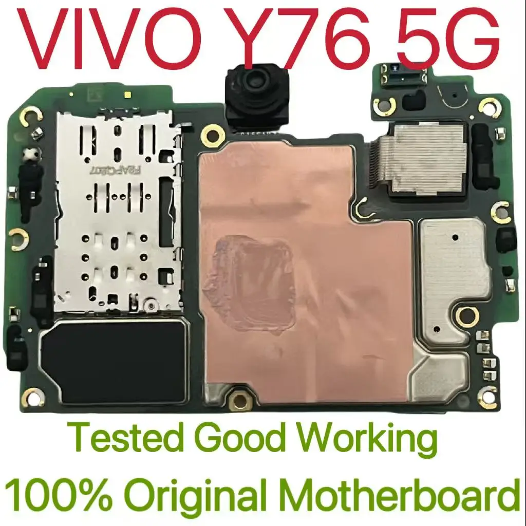 Global Version Original Unlocked Motherboard for VlVO Y76 5G Tested Circuit Plate Main Logic Board for VlVO Y76 5G