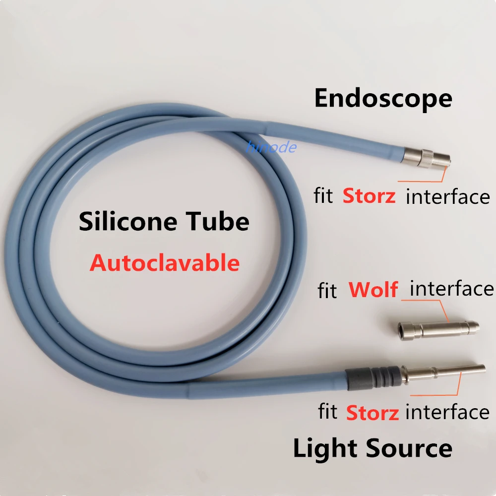 Medyczne chirurgiczne Φ4X1800mm 2000m 2500mm 3000mm endoskop mikroskop źródło zimnego światła kabel światłowodowy autoklawowalne