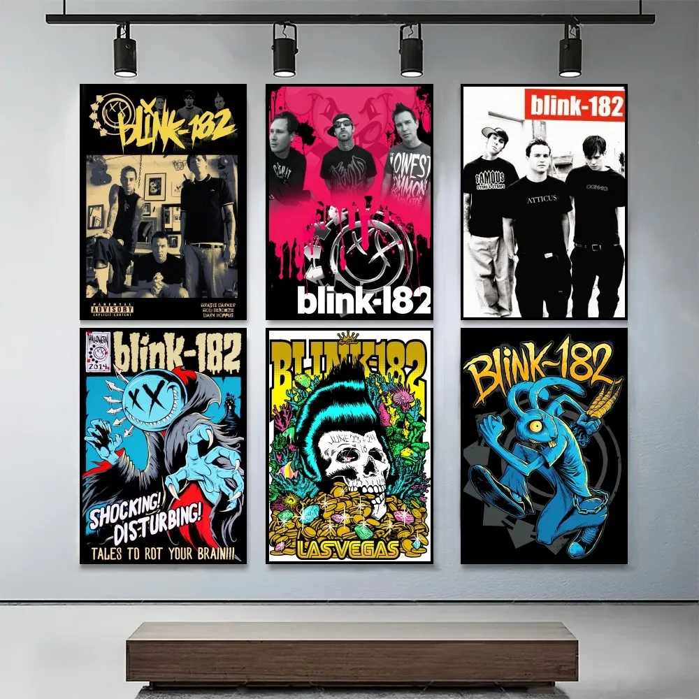 Band B-BLINK-182 Poster Prints Wall Sticker Painting Bedroom Living Room Decoration Office Home Self Adhesive