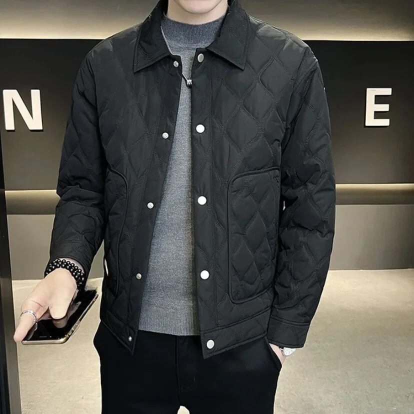 

Мужское повседневное хлопковое пальто с воротником из тюэта, мозостойкая универсальная морозостойкая теплая верхняя одежда, верхняя многослойная Sle Cosite Fa...