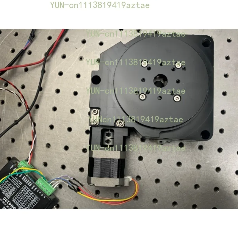 90%new 100mm High Precision CNC Rotary Indexing Table, Worm Gear R-Axis Turntable with 42 Stepper Motor for Automation Machining