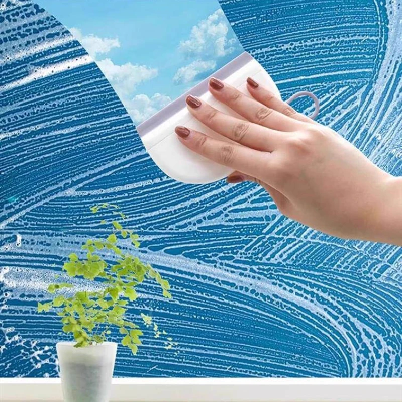 6pcs Modern Mini Window Squeegee TPR Rubber Shower Squeegee for Bathroom Mirror Kitchen Countertop Water Cleaning Scraper - view 5