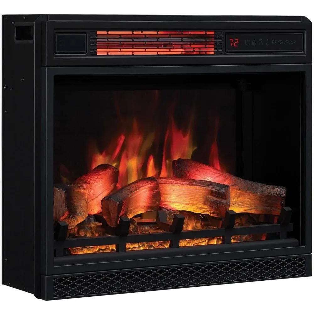 

Infrared Quartz Fireplace Insert with Safer Plug and Sensor